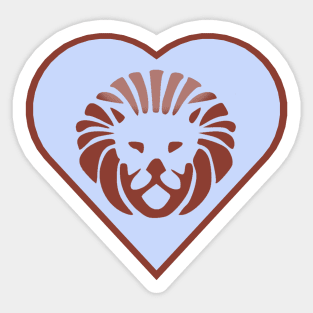 Big Lion Hearted (pastel blue ver.) Sticker